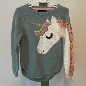 Cynthia Rowley girls unicorn sweater size 4t GUC